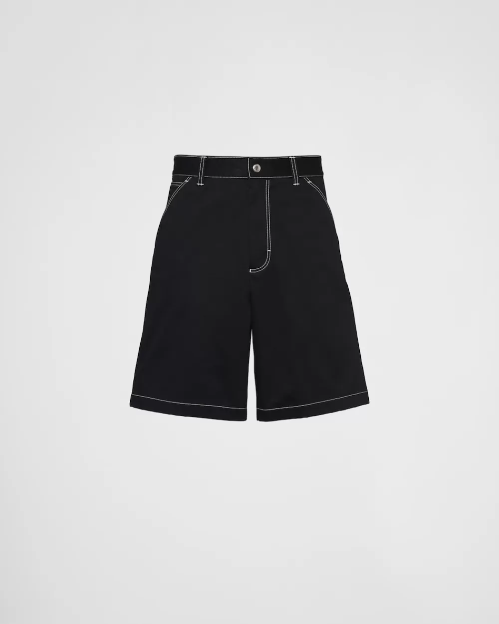 Uomo Prada Bermuda In Cotone Stretch