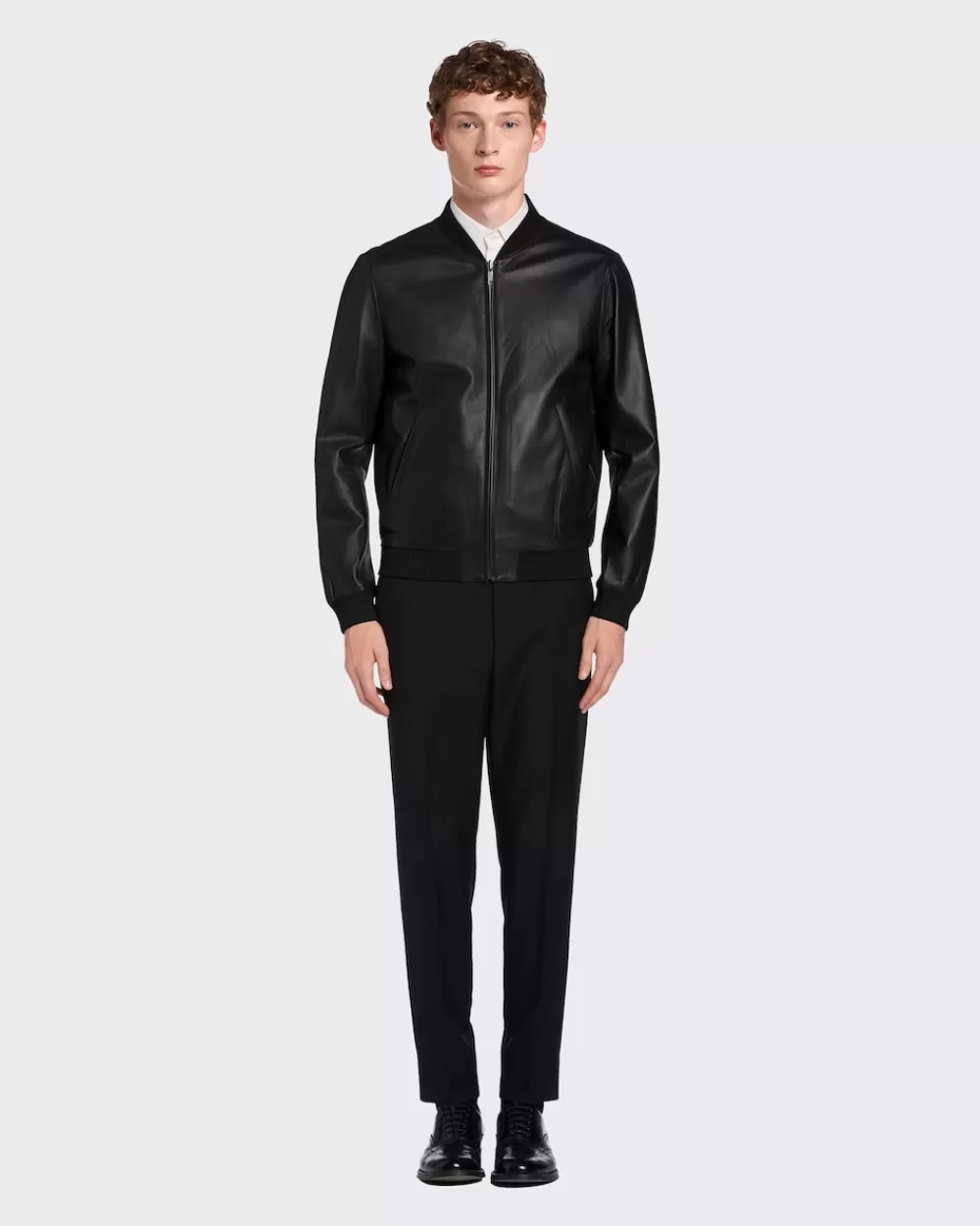 Uomo Prada Bomber Reversibile In Nappa E Re-nylon