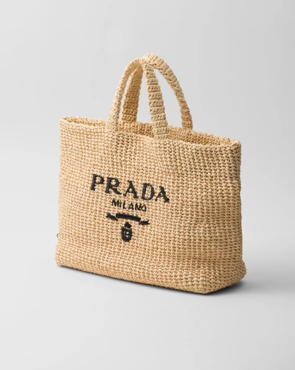 Donna Prada Borsa Shopping In Tessuto Intrecciato