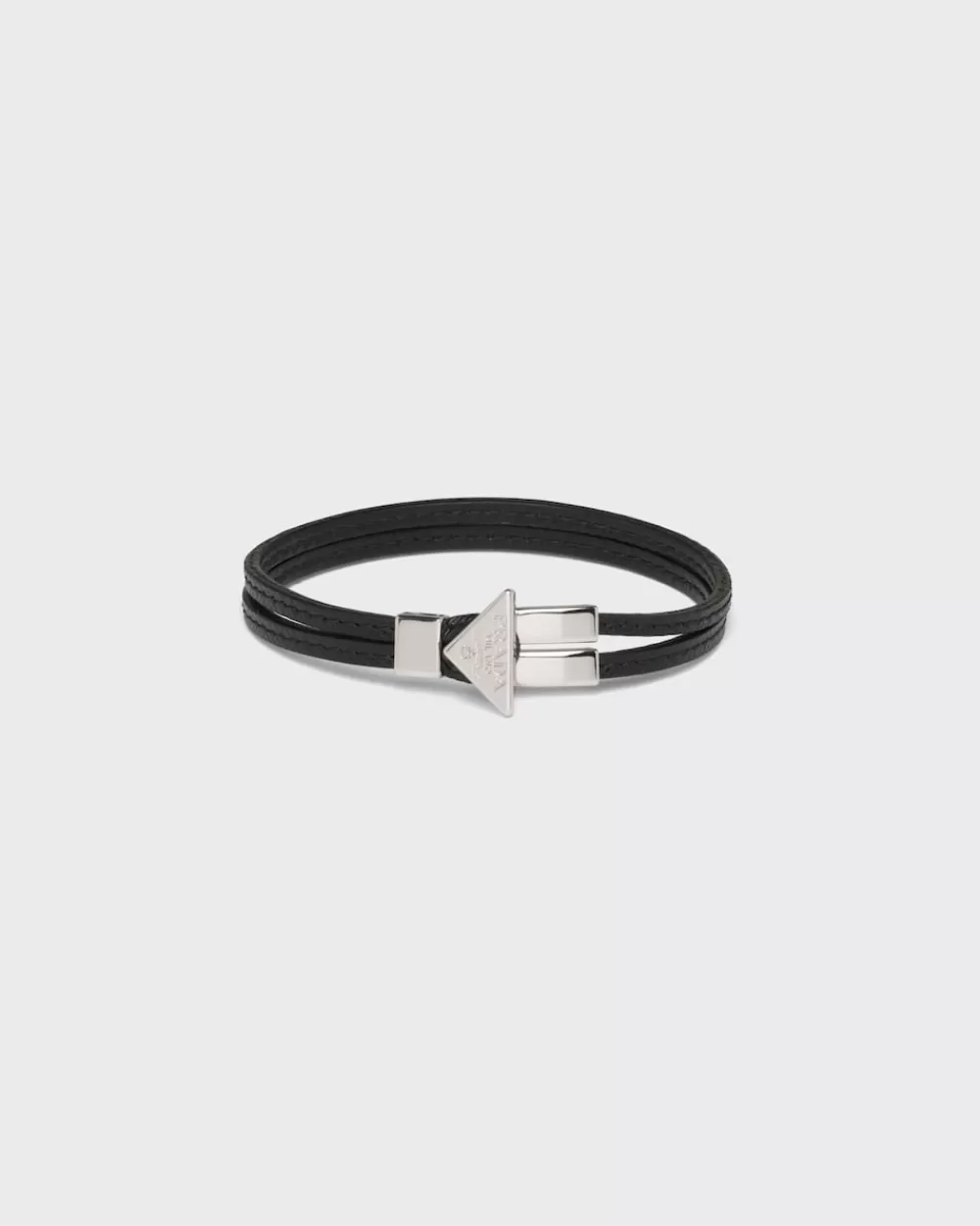 Uomo Prada Bracciale In Pelle Saffiano