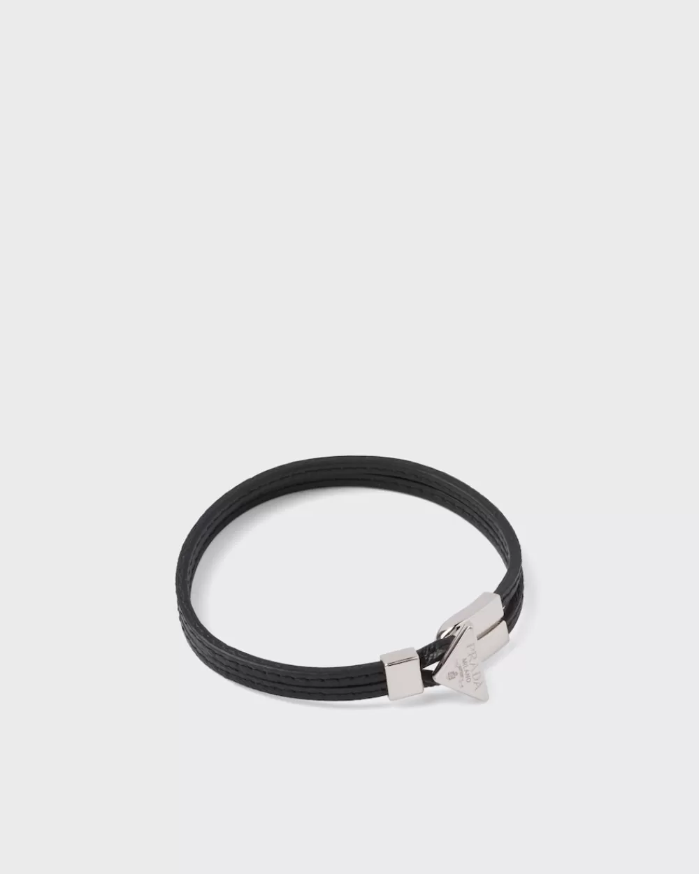 Uomo Prada Bracciale In Pelle Saffiano