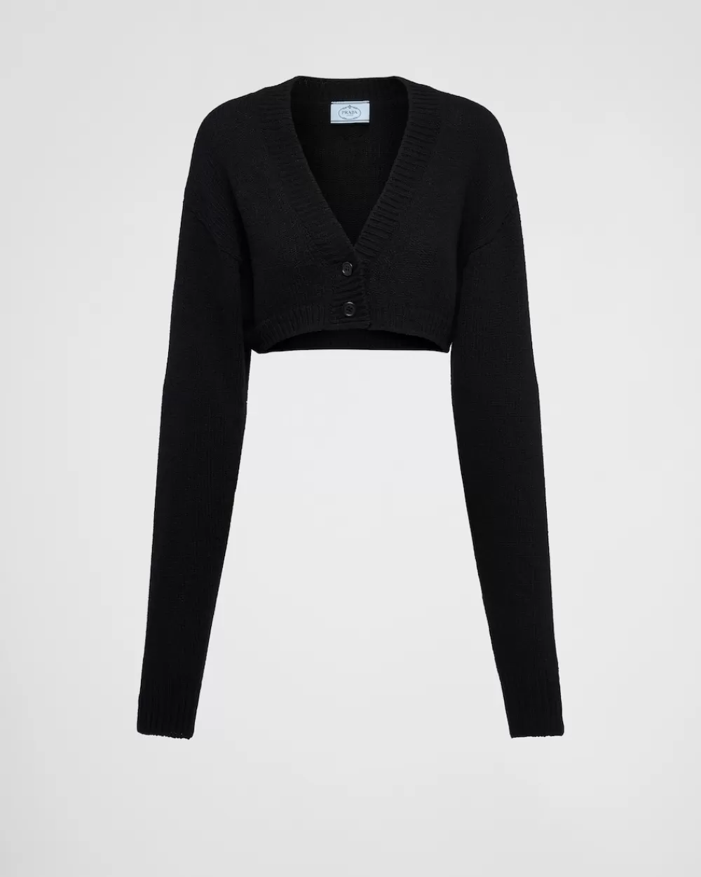 Donna Prada Cardigan Cropped In Lana Cashmere