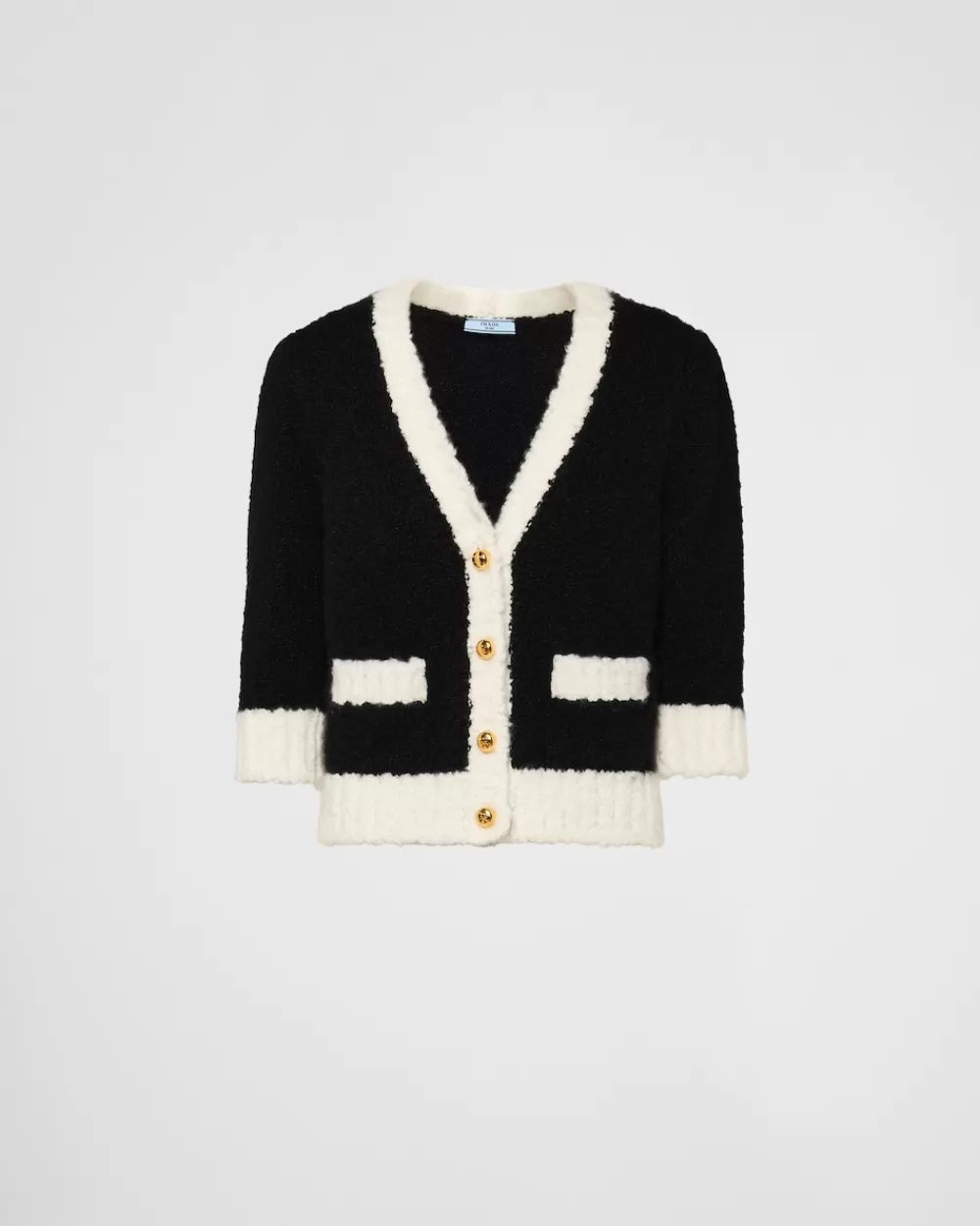 Donna Prada Cardigan In Cashmere Seta