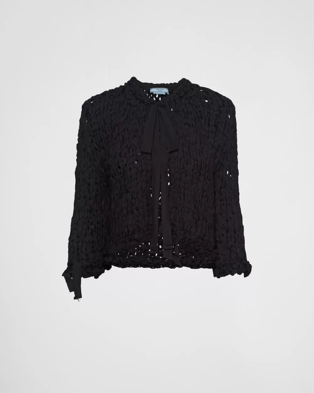 Donna Prada Cardigan In Nastro In Seta