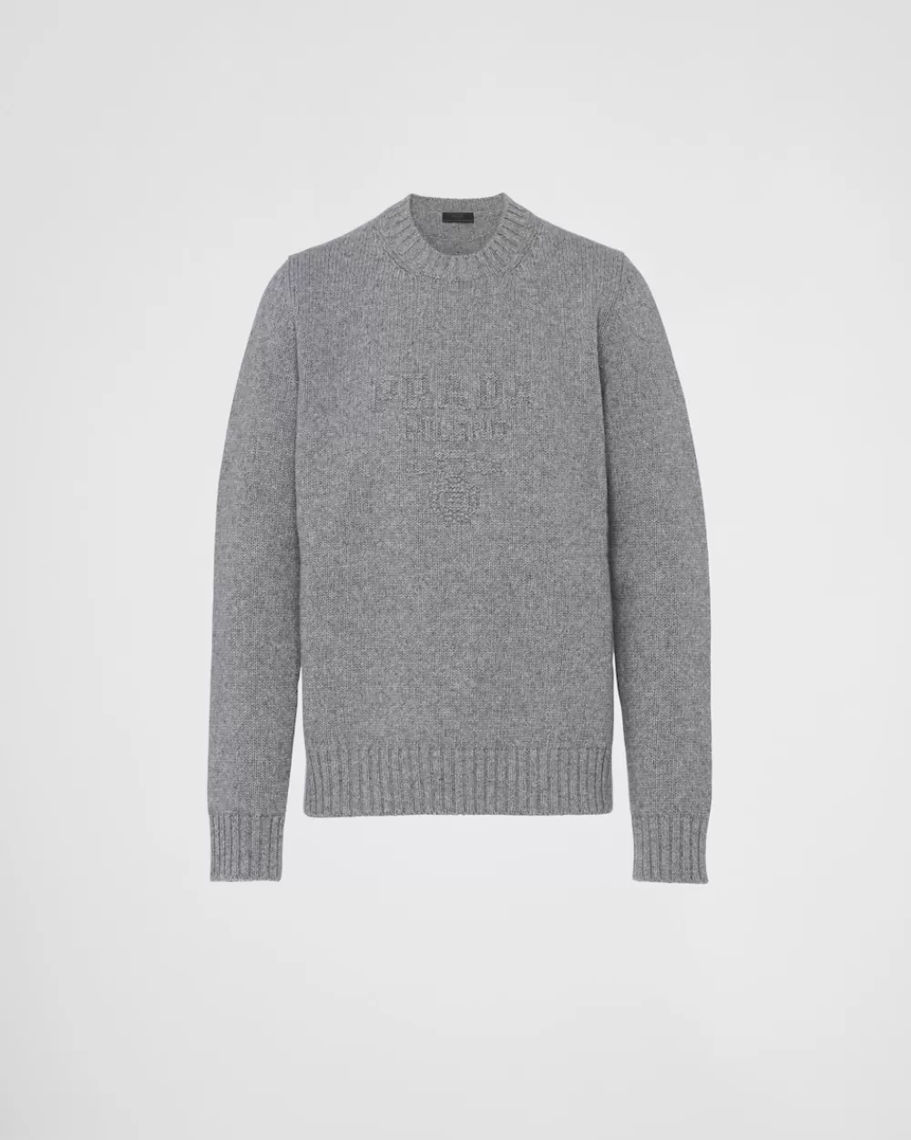 Uomo Prada Maglia Girocollo In Lana Cashmere