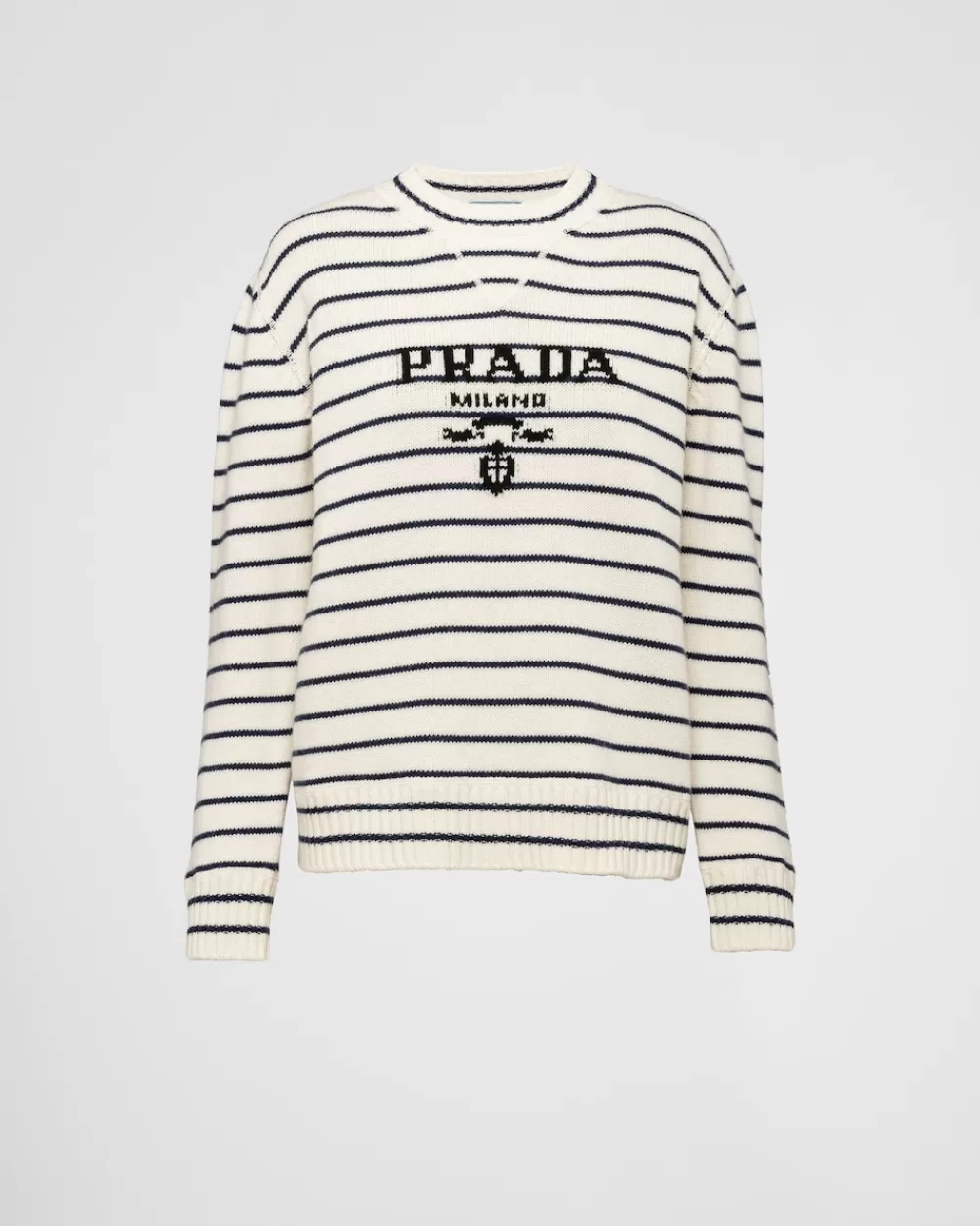 Donna Prada Maglia Girocollo In Lana Cashmere