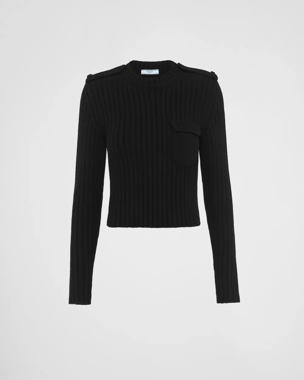 Donna Prada Maglia Girocollo In Lana Cashmere