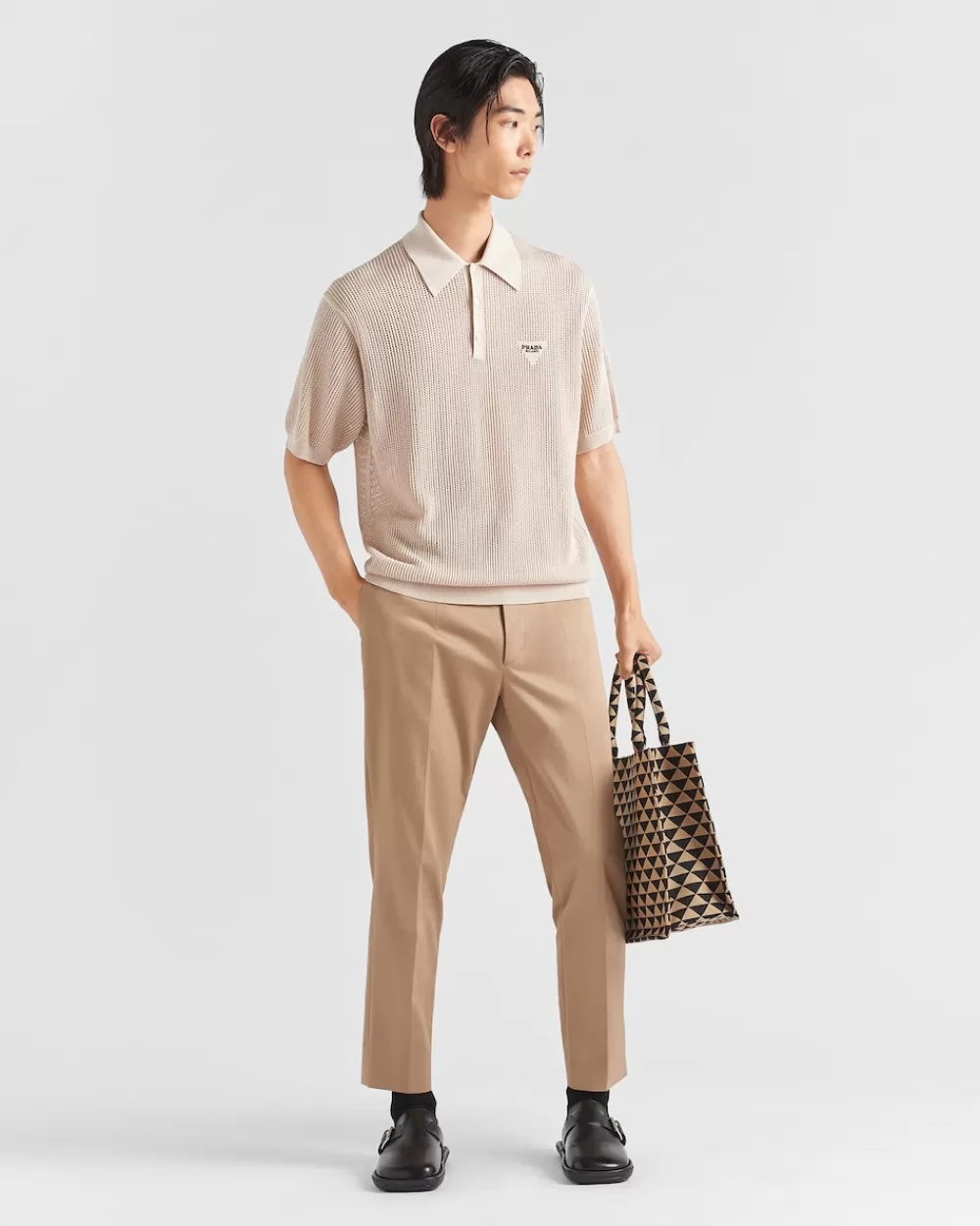 Uomo Prada Pantaloni In Gabardine Di Cotone