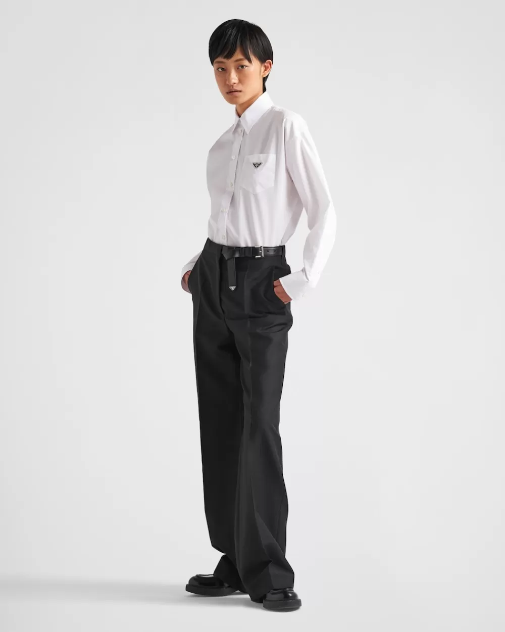 Donna Prada Pantaloni In Kid Mohair