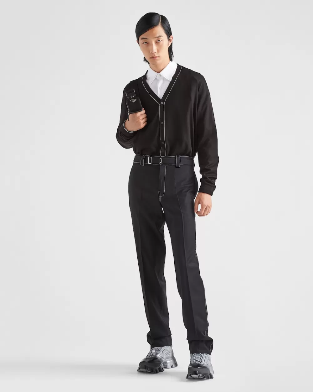 Uomo Prada Pantaloni In Lana