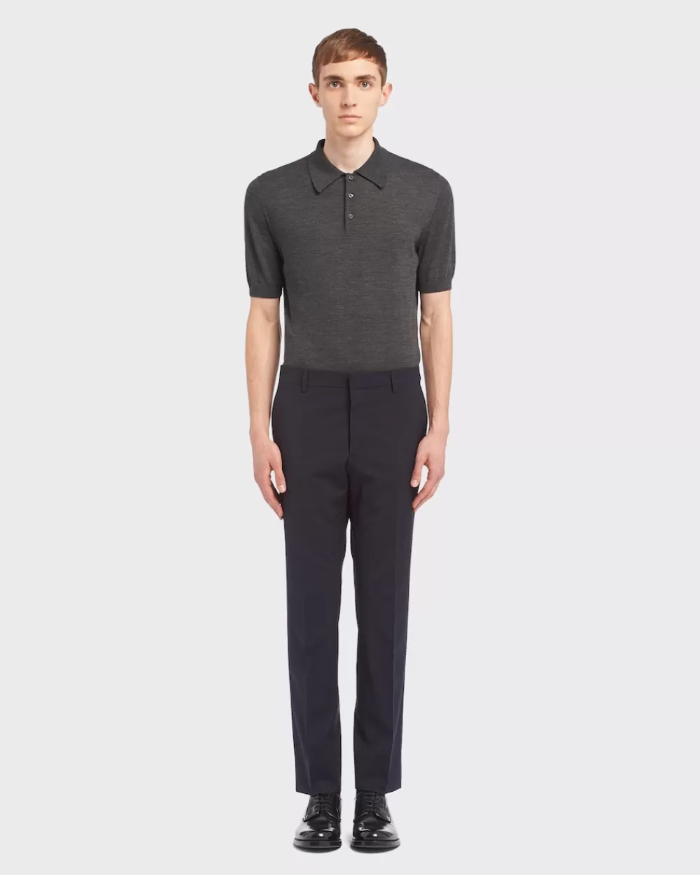 Uomo Prada Pantaloni In Lana Leggera Stretch