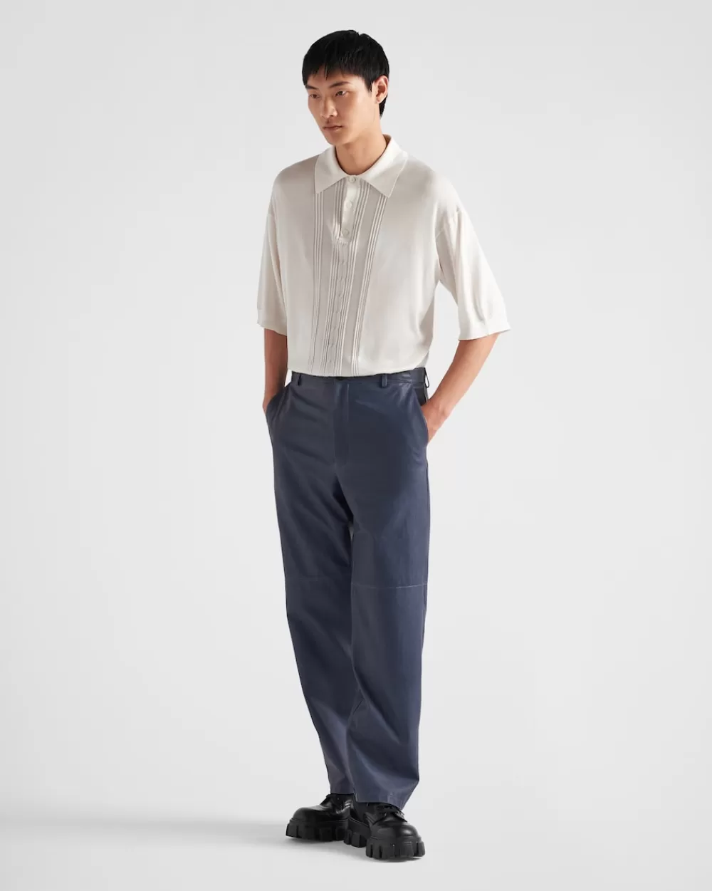 Uomo Prada Pantaloni In Nappa