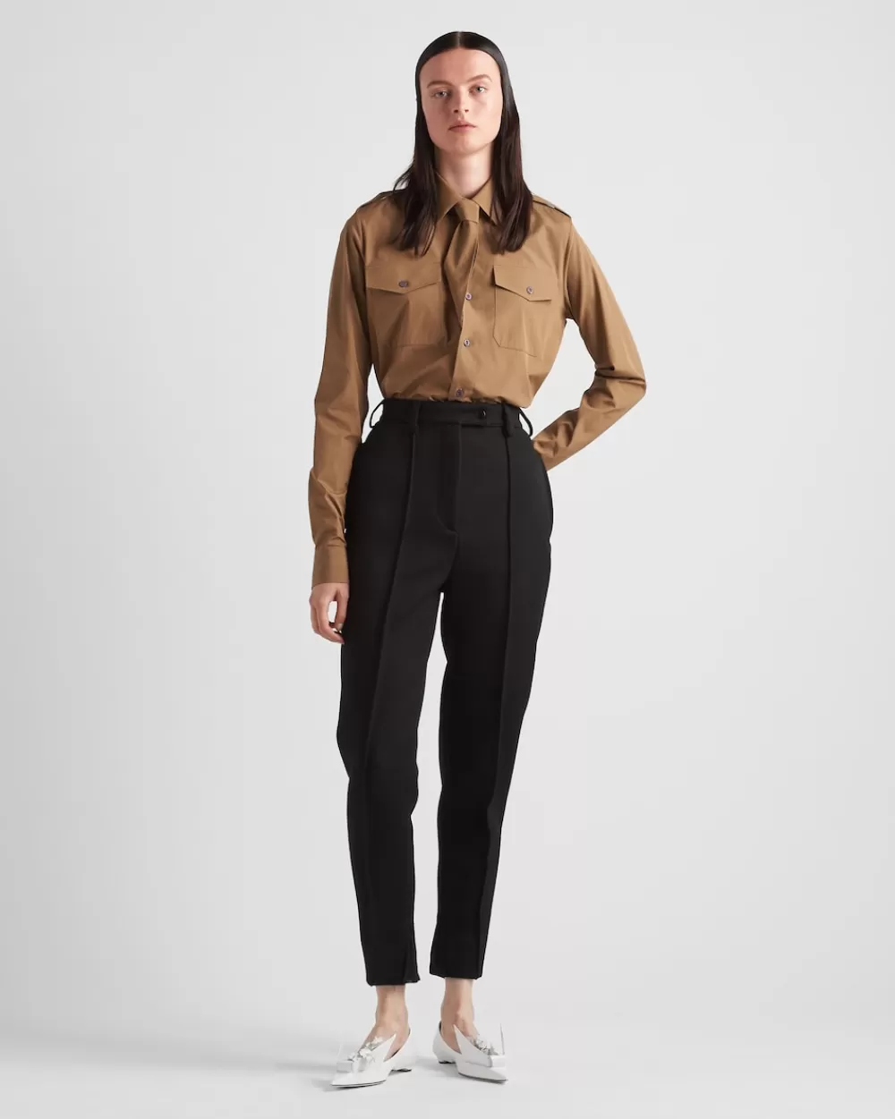 Donna Prada Pantaloni In Natté Stretch