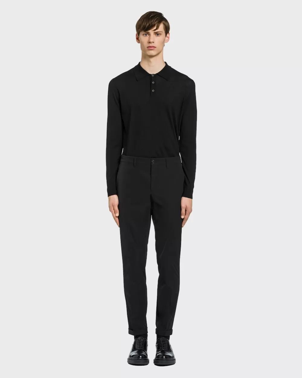 Uomo Prada Pantaloni In Tecno Stretch Leggero