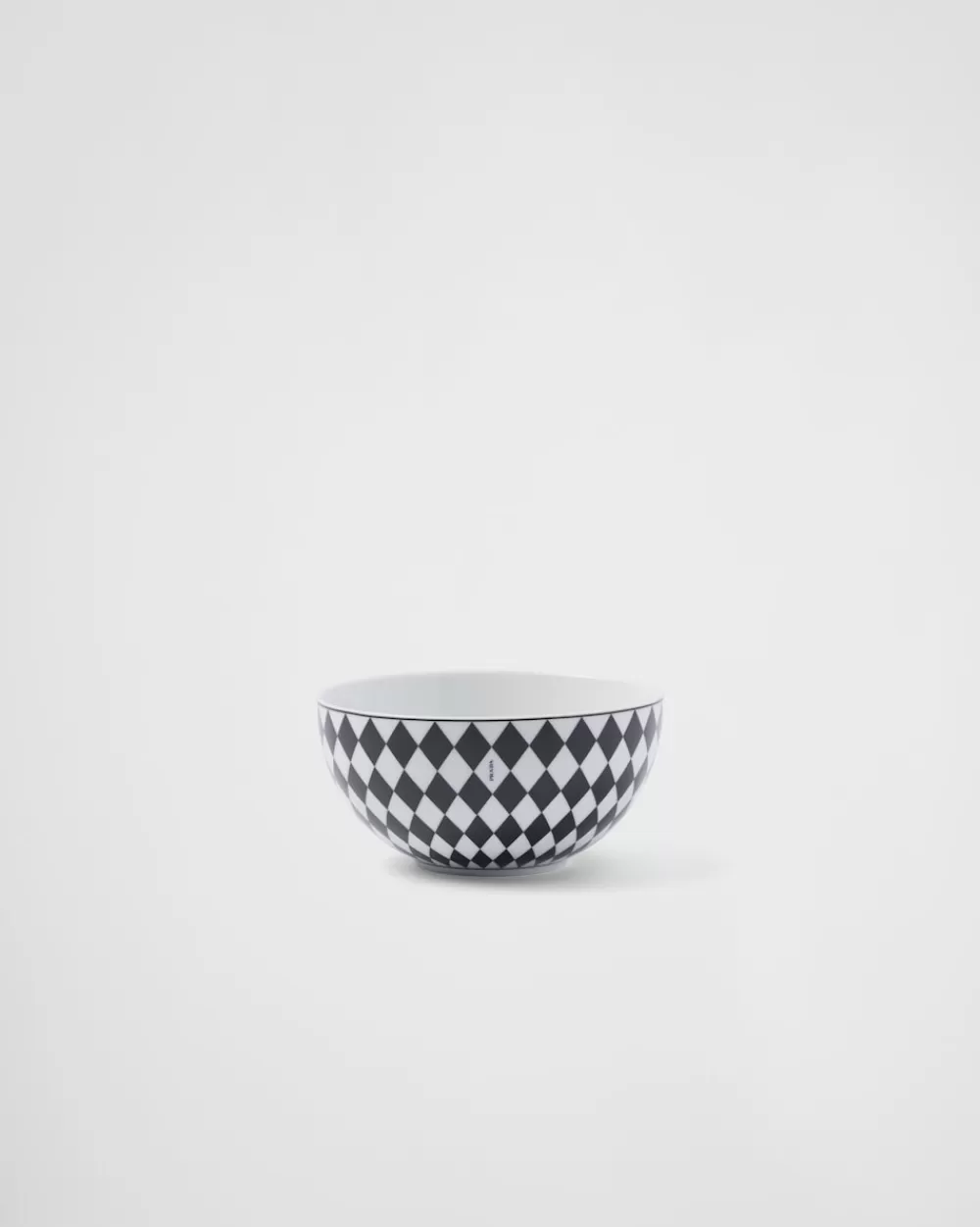 Prada Set Di Due Ciotole Da Zuppa In Porcellana - Checkerboard