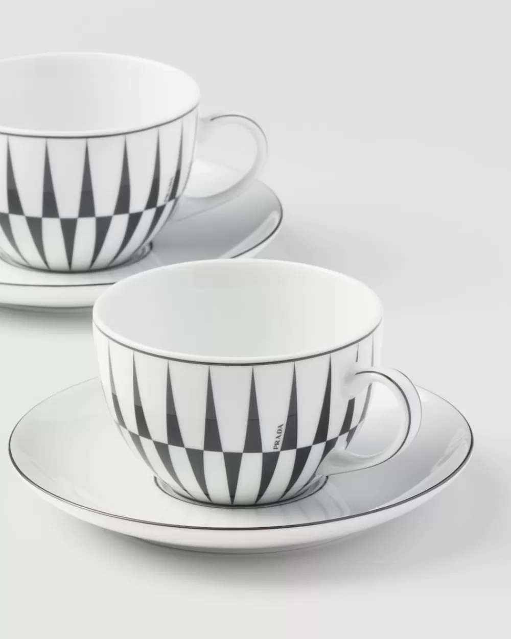 Prada Set Di Due Tazze Da Tè In Porcellana - Stripes