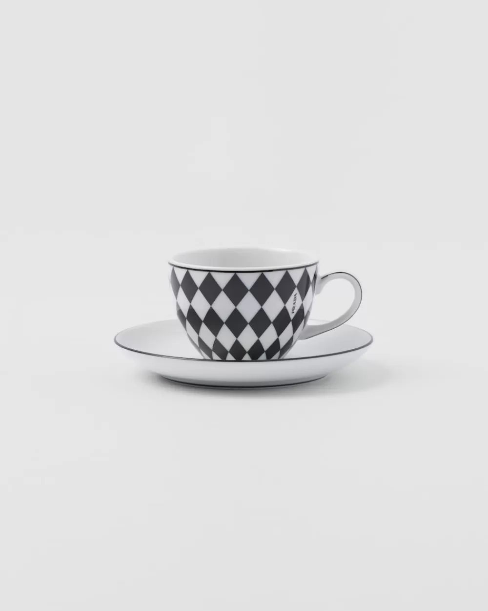 Prada Set Di Quattro Tazzine Da Caffè In Porcellana - Checkerboard