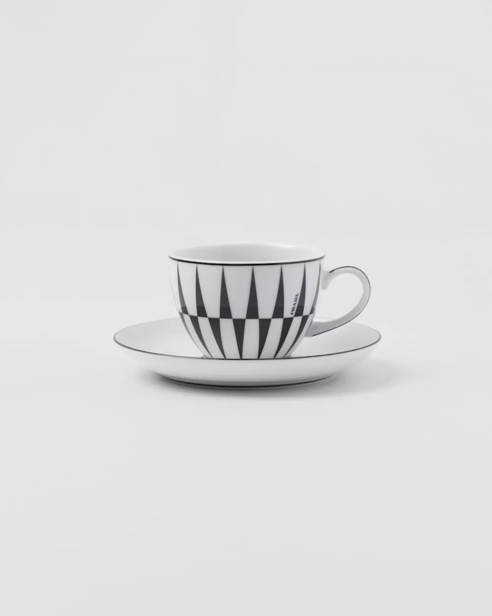 Prada Set Di Quattro Tazzine Da Caffè In Porcellana - Stripes