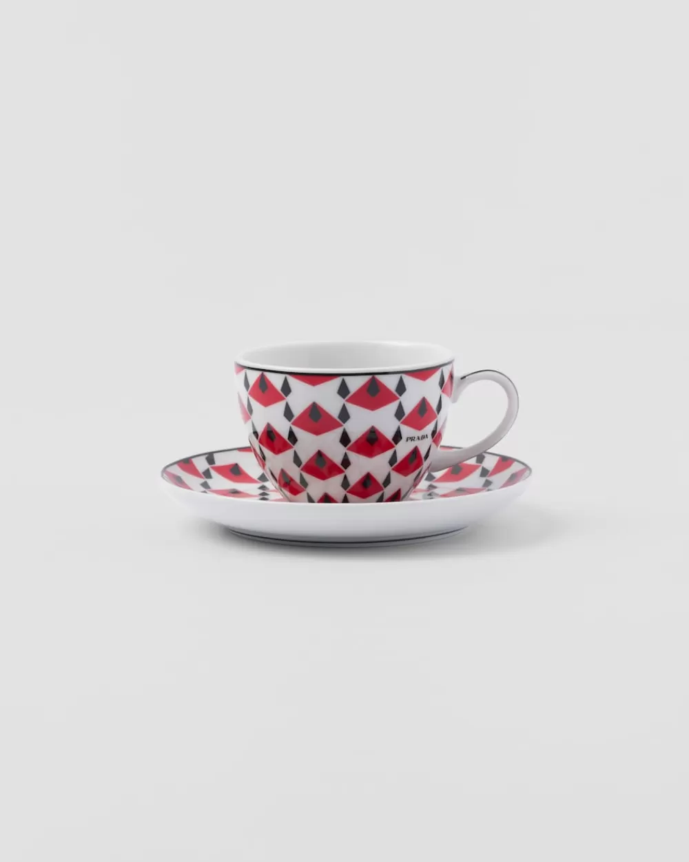 Prada Set Di Quattro Tazzine Da Caffè In Porcellana - Vienna Red