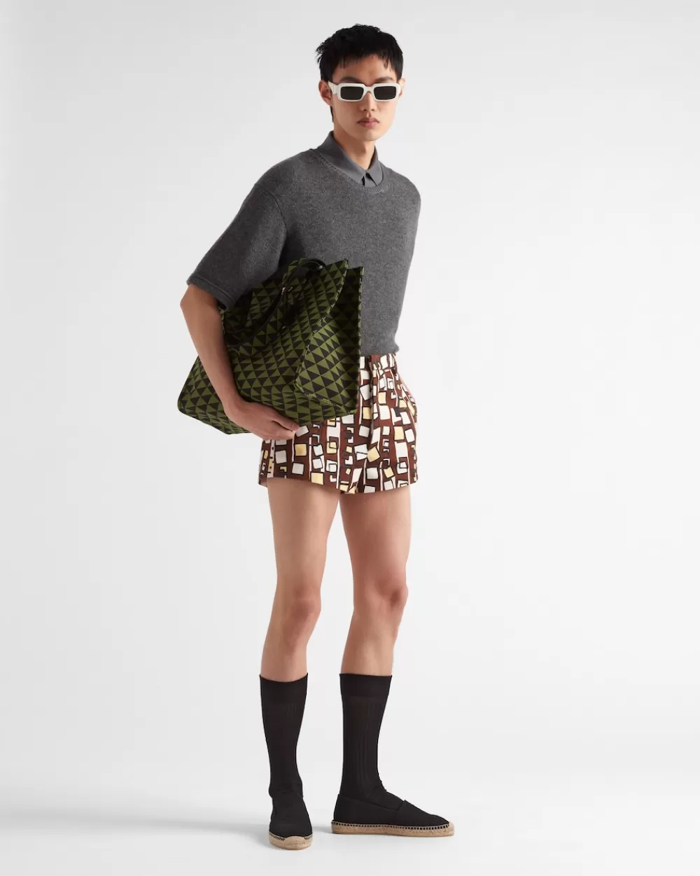 Uomo Prada Shorts In Cotone