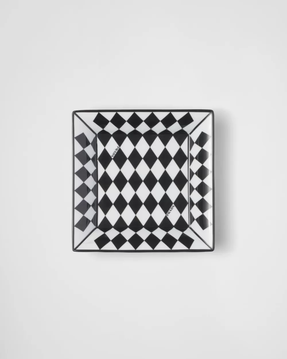 Prada Svuotatasche Quadrato Grande In Porcellana - Checkerboard
