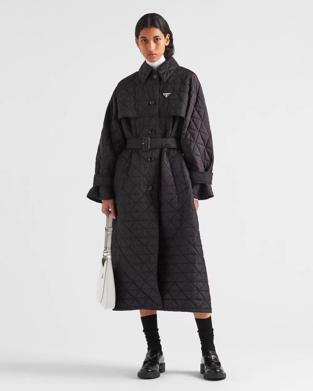 Donna Prada Trench In Re-nylon Leggero