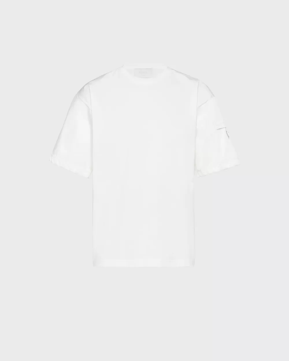Uomo Prada T-shirt In Cotone Stretch Con Dettagli Re-nylon