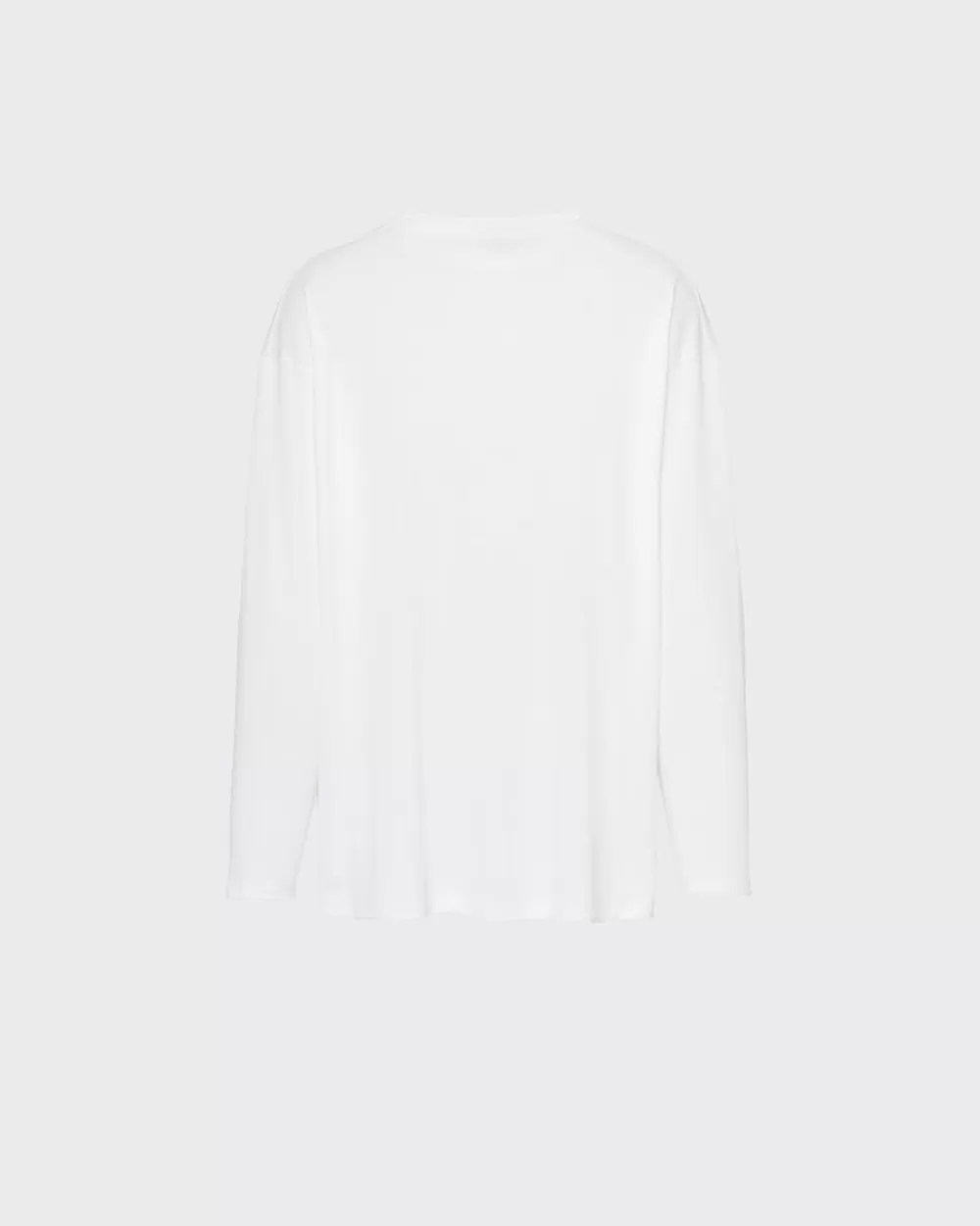 Uomo Prada T-shirt Oversize A Maniche Lunghe In Cotone